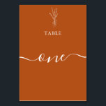 Numeração De Mesa Casamento Simples De Terraços Botânicos Modernos<br><div class="desc">Número Simples de Tabela de Casamento de Terras Botânicas Modernas</div>