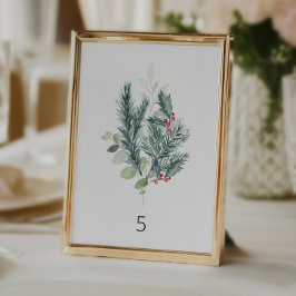 Numeração De Mesa Casamento Simples de Veneração de Natal