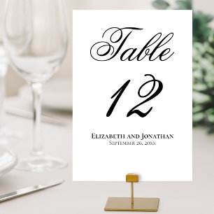 Numeração De Mesa Casamento Simples e Elegante com Letra de Forma Pr