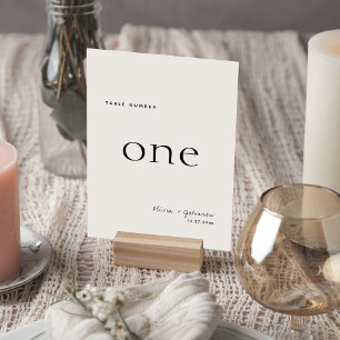 Numeração De Mesa Casamento Simples Minimalista