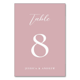 Numeração De Mesa Casamento Simples Mínimo Pink e Branco Dusty