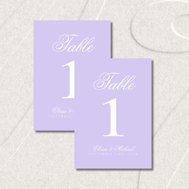 Numeração De Mesa Casamento Simples Moderno com Estilo Antigo (Simple Modern Old Money Wedding Table Number)
