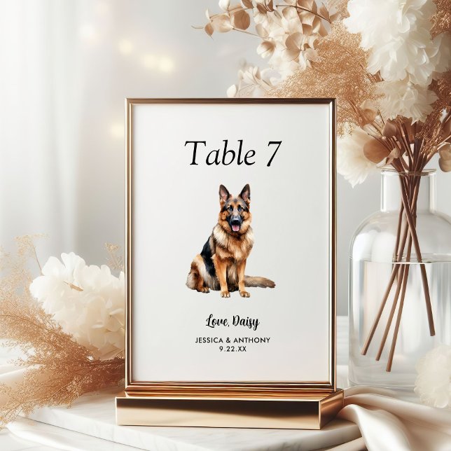 Numeração De Mesa Casamento Simples Moderno de Cachorros (Criador carregado)