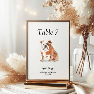 Numeração De Mesa Casamento Simples Moderno de Cachorros