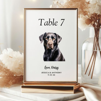 Numeração De Mesa Casamento Simples Moderno de Cachorros