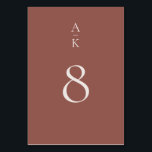 Numeração De Mesa Casamento Simples Moderno de Monograma Mistura<br><div class="desc">Simples Moderno Monograma Misturado Match Wedding Table Number apresenta pares modernos de tipos em tons suaves e modernos de terra.</div>