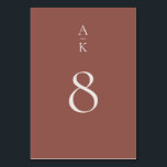 Numeração De Mesa Casamento Simples Moderno de Monograma Mistura<br><div class="desc">Simples Moderno Monograma Misturado Match Wedding Table Number apresenta pares modernos de tipos em tons suaves e modernos de terra.</div>