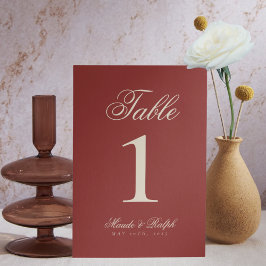 Numeração De Mesa Casamento Simples Moderno Dinheiro Antigo Vermelho