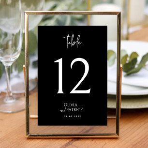 Numeração De Mesa Casamento Simples Moderno e Negro