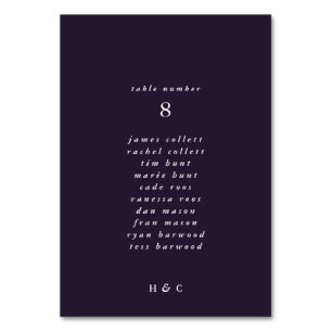 Numeração De Mesa Casamento Simples Roxo Moderno