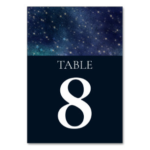 Numeração De Mesa Casamento sob o céu estrelado