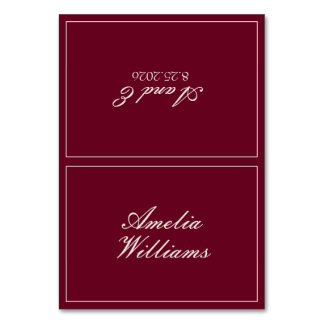 Numeração De Mesa Casamento sofisticado burgundy creme Antigo dinhei