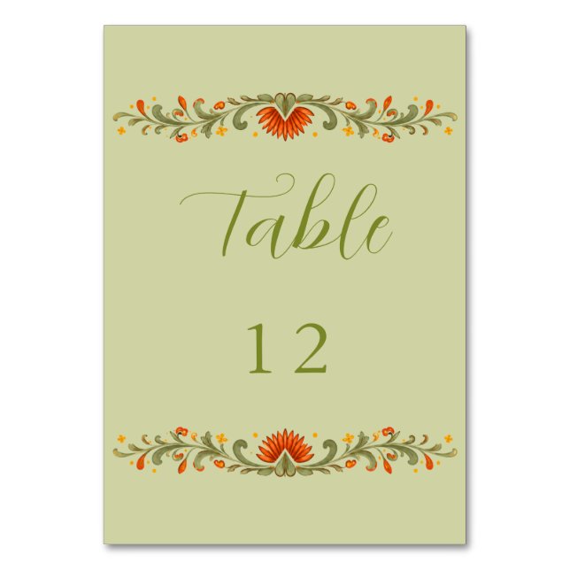 Numeração De Mesa Casamento Talavera Verde Fiesta Mexicana (Frente)
