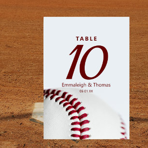 Numeração De Mesa Casamento Tema Baseball