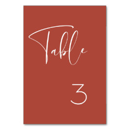 Numeração De Mesa Casamento Terracotta elegante e moderno