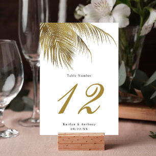 Numeração De Mesa Casamento Tropical de Palmeiras Elegante