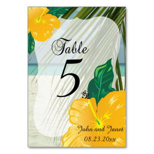 Numeração De Mesa Casamento Tropical Moderno   Personalizar