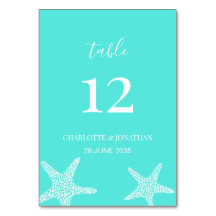 Casamento Turqoise Modern Tropical Starfish Beach