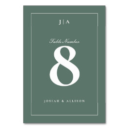 Numeração De Mesa Casamento Verde Clássico Sage