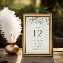 Numeração De Mesa Casamento Verde de Eucalipto e Salva