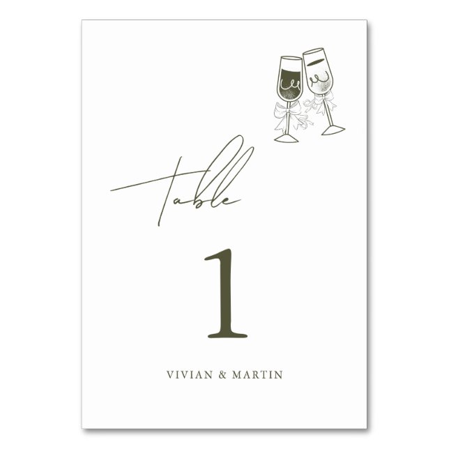 Numeração De Mesa Casamento Verde de Madeira Elegante (Frente)