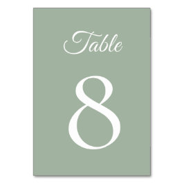 Numeração De Mesa Casamento Verde de Sage Floral de Molho