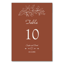 Numeração De Mesa Casamento Verde de Sage Floral Minimalista Elegant