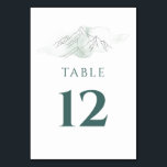 Numeração De Mesa Casamento Verde e Branco Russo de Montanha Simples<br><div class="desc">Pode ser personalizado para atender às suas necessidades. // Procurando itens correspondentes? Outros artigos de papelaria do conjunto disponível na seção "coleções" da minha loja. // Precisa de ajuda para personalizar o seu design? Tem outras ideias? Sinta-se à vontade para entrar em contato comigo (Zoe) diretamente através do botão de...</div>