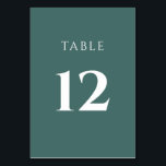 Numeração De Mesa Casamento Verde e Branco Simples<br><div class="desc">Pode ser personalizado para atender às suas necessidades. // Procurando itens correspondentes? Outros artigos de papelaria do conjunto disponível na seção "coleções" da minha loja. // Precisa de ajuda para personalizar o seu design? Tem outras ideias? Sinta-se à vontade para entrar em contato comigo (Zoe) diretamente através do botão de...</div>