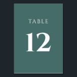 Numeração De Mesa Casamento Verde e Branco Simples<br><div class="desc">Pode ser personalizado para atender às suas necessidades. // Procurando itens correspondentes? Outros artigos de papelaria do conjunto disponível na seção "coleções" da minha loja. // Precisa de ajuda para personalizar o seu design? Tem outras ideias? Sinta-se à vontade para entrar em contato comigo (Zoe) diretamente através do botão de...</div>