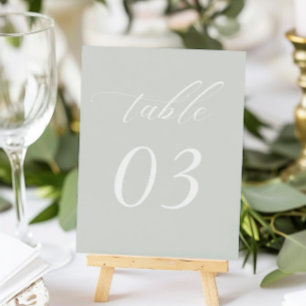 Numeração De Mesa Casamento Verde Elegante Sage