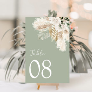 Numeração De Mesa casamento verde moderno