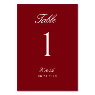 Numeração De Mesa Casamento Vermelho Rouage Dinheiro Antigo