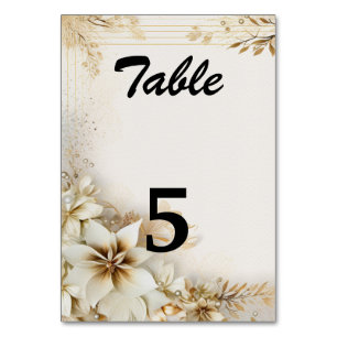 Numeração De Mesa Casamento vintage de inverno de Ivory