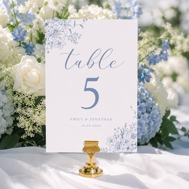 Numeração De Mesa Casamento Vintage Francês Algo Azul (Criador carregado)