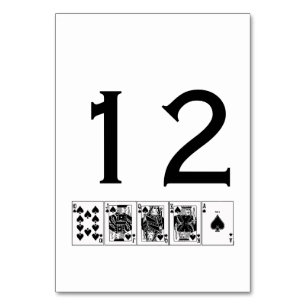 Numeração De Mesa Casino Night Poker Royal Hetero Flush Spades