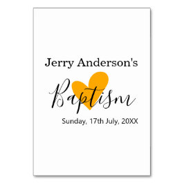 Numeração De Mesa Catholic baptism kids modern simple QR minimal