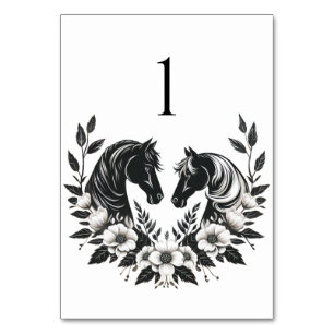 Numeração De Mesa Cavalos de Casamento e Flores do País