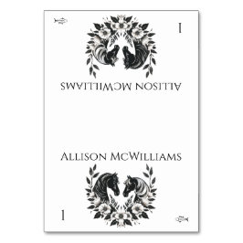 Numeração De Mesa Cavalos de Casamento e Flores-Peixes