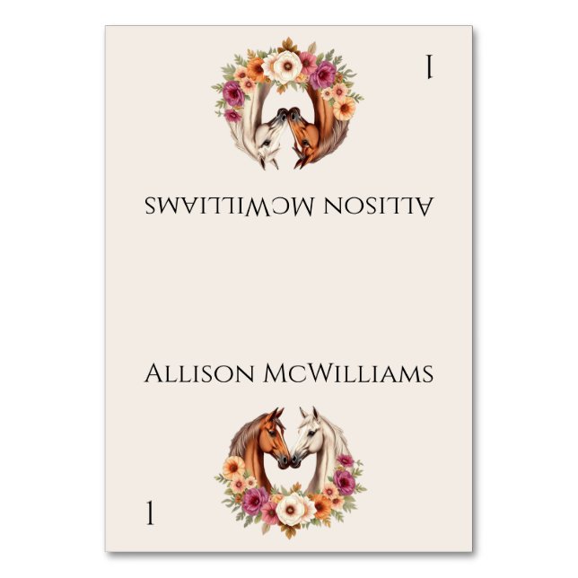 Numeração De Mesa Cavalos Ocidentais do País- (Frente)