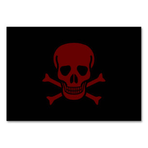 Numeração De Mesa Caveira e Ossos