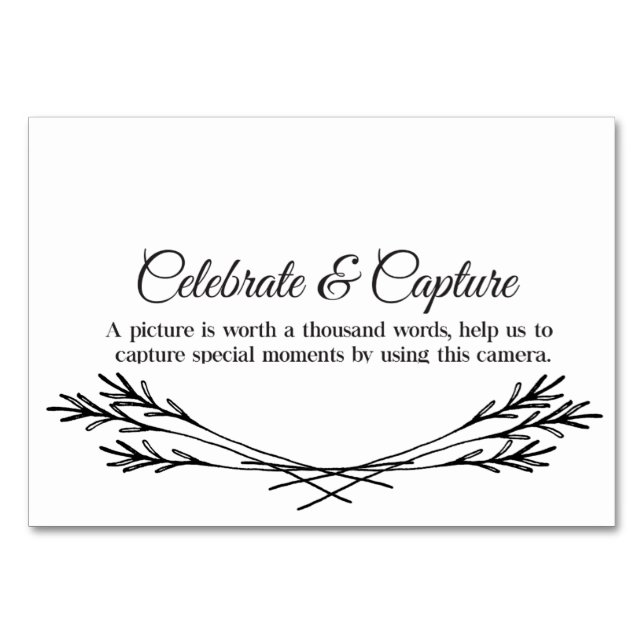 Numeração De Mesa Celebrar e Capturar Placas (Frente)