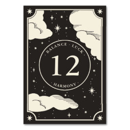 Numeração De Mesa Celestial Boho Tarot Número da Tabela Fortune