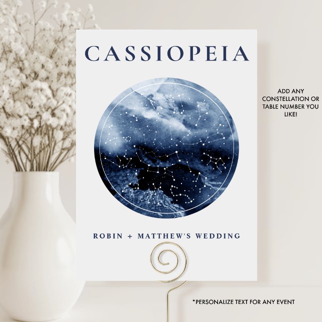 Numeração De Mesa Celestial, qualquer Cinza azul de constelação (Criador carregado)