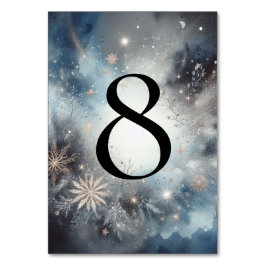 Numeração De Mesa Celestial Winter Midnight Sparkle Weds