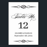 Numeração De Mesa Celtic Knot Wedding Table Number Card<br><div class="desc">Add a touch of timeless heritage to your reception décor with this elegant Celtic Knot Wedding Table Number Card, featuring a refined Celtic knotwork arrow design element and clean “Table No.” typography. Designed in a classic black and white minimalist style, this table number card blends traditional Celtic symbolism with modern...</div>