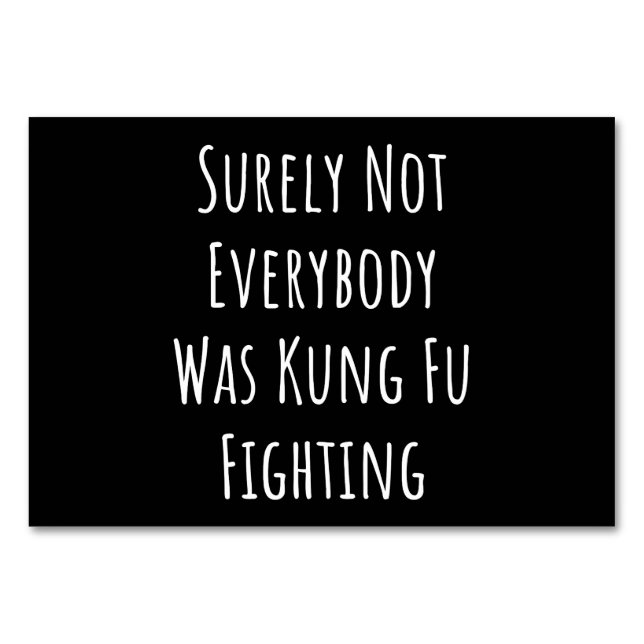 Numeração De Mesa Certamente Nem Todos Estavam Lutando Contra Kung F (Frente)