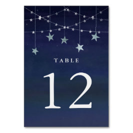 Numeração De Mesa Céu Noturno com Garantes Whimsical de Estrelas