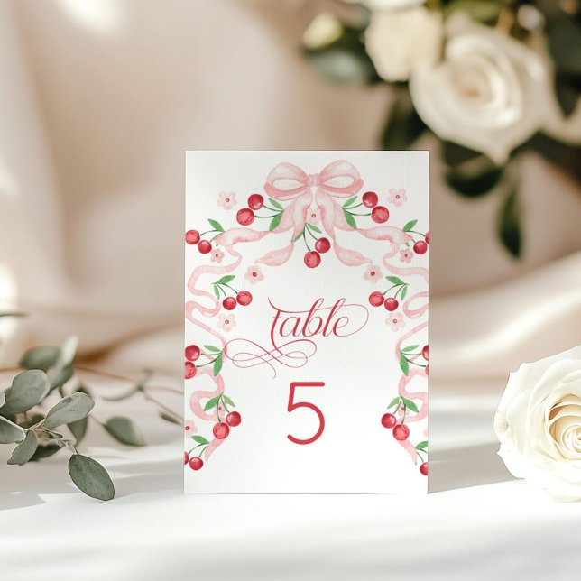 Numeração De Mesa Chá de fraldas de Arco Rosa Cherry (Criador carregado)