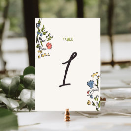 Numeração De Mesa Chá de panela Inverso Colorido Desenhado À Mão